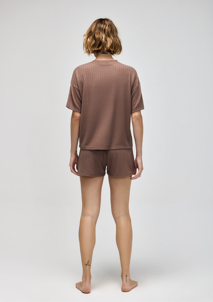 Blusa Marrom Hering Feminina Oversized Em Tricô