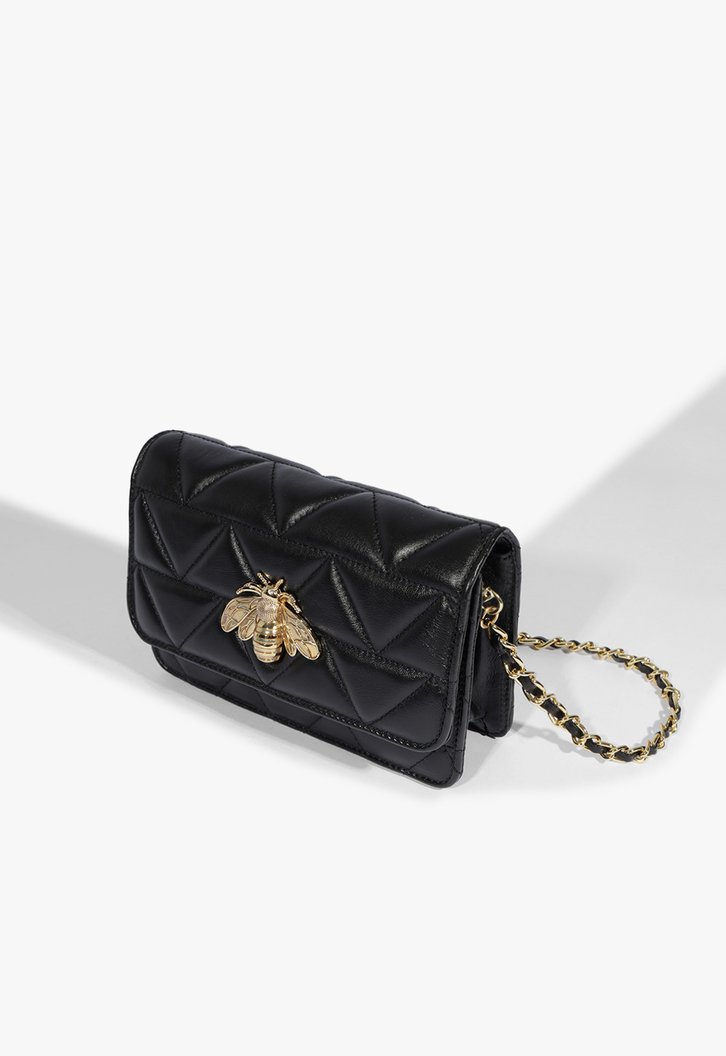 Bolsa Couro Abelha Preta