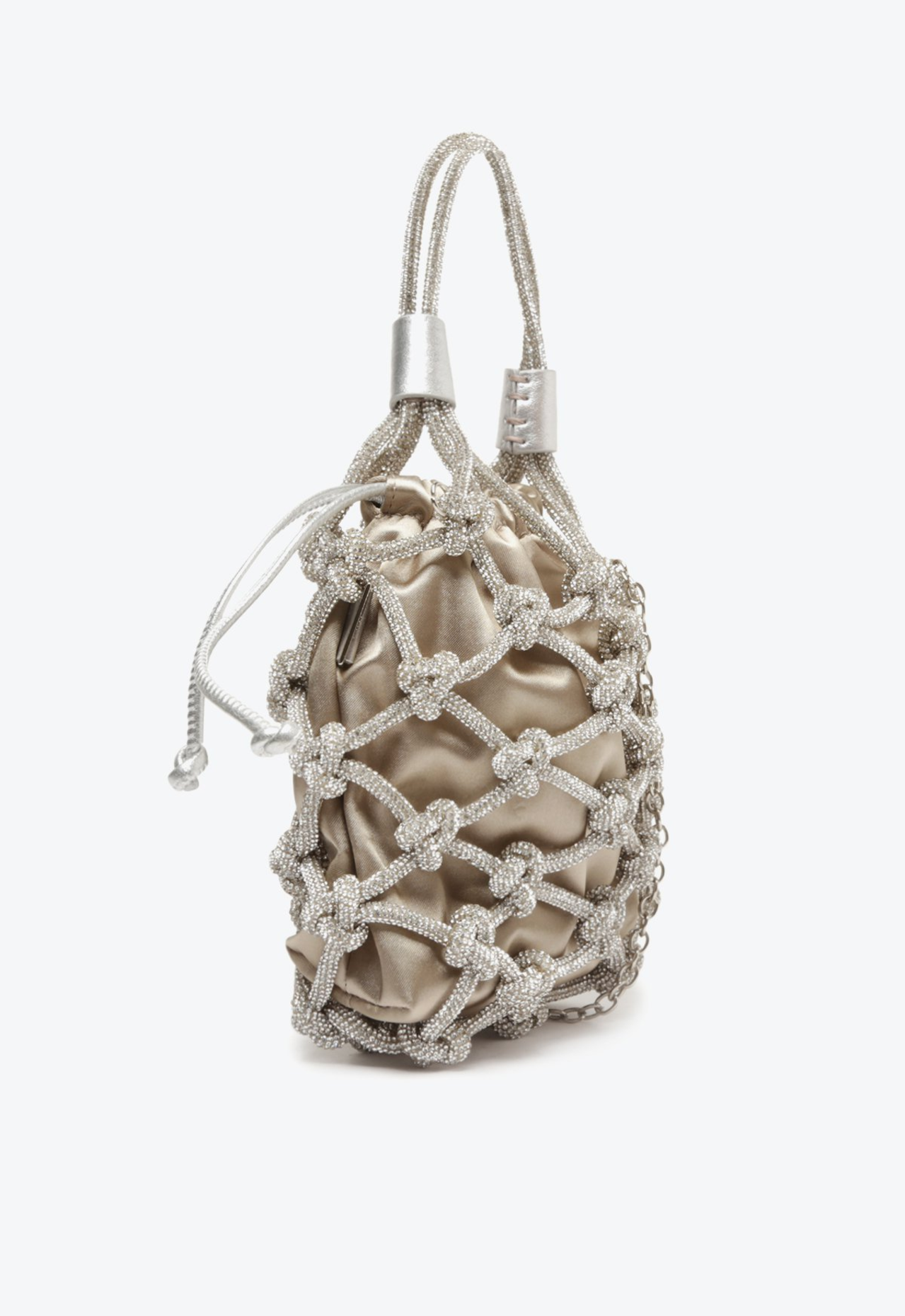 Bolsa Tiracolo Prateada Schutz Sparkle | ZZ MALL