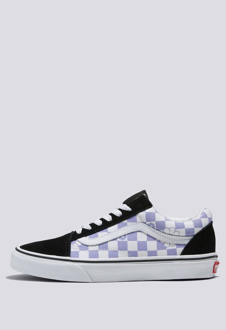 Tênis Old Skool Floral Checkerboard Lavender Black