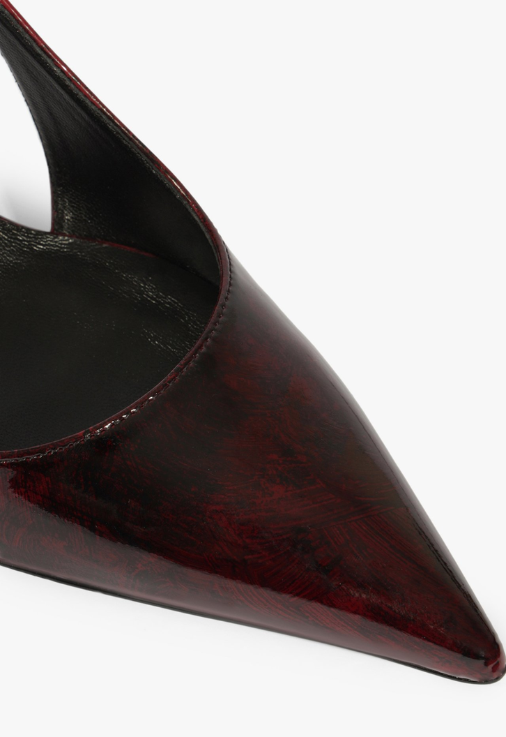 Slingback Elisha Pump Couro Vinho