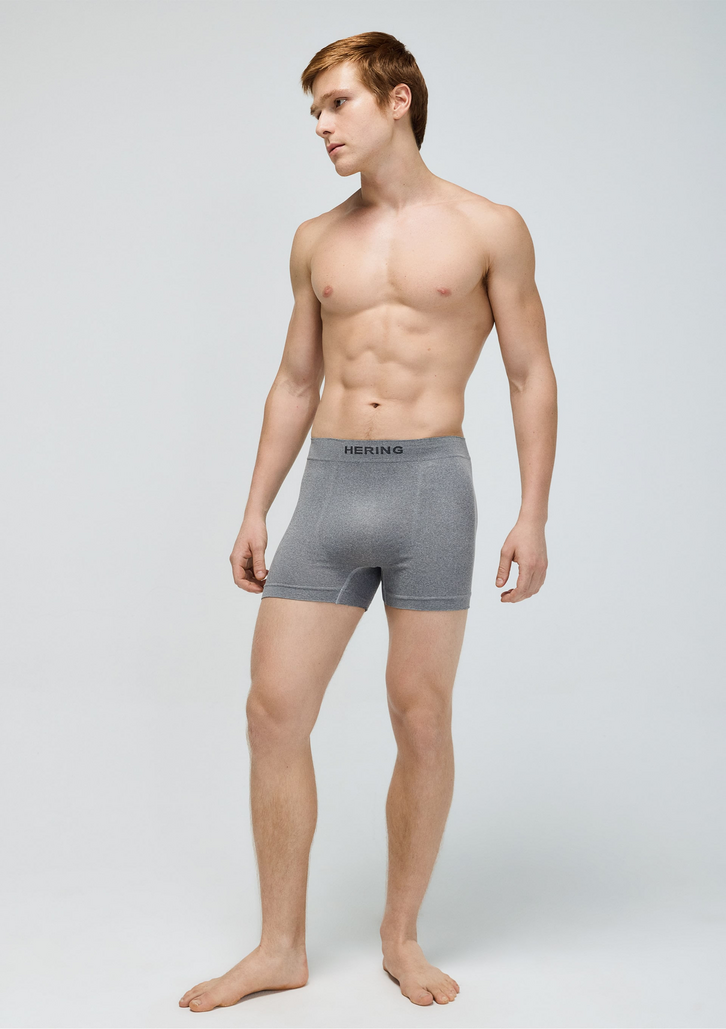 Cueca Boxer Cinza Hering Masculina Sem Costura