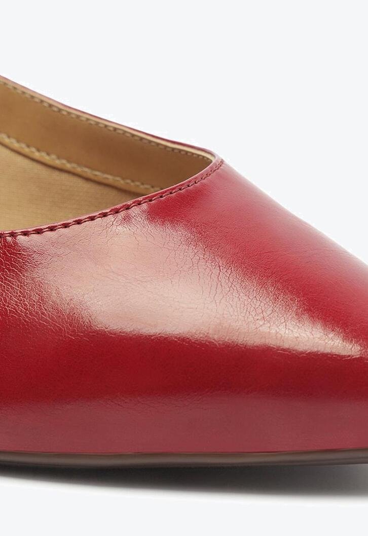 Sapatilha Slingback Bico Fino Vermelho