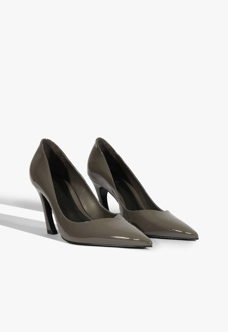 Scarpin Lexi Lo Couro Cinza