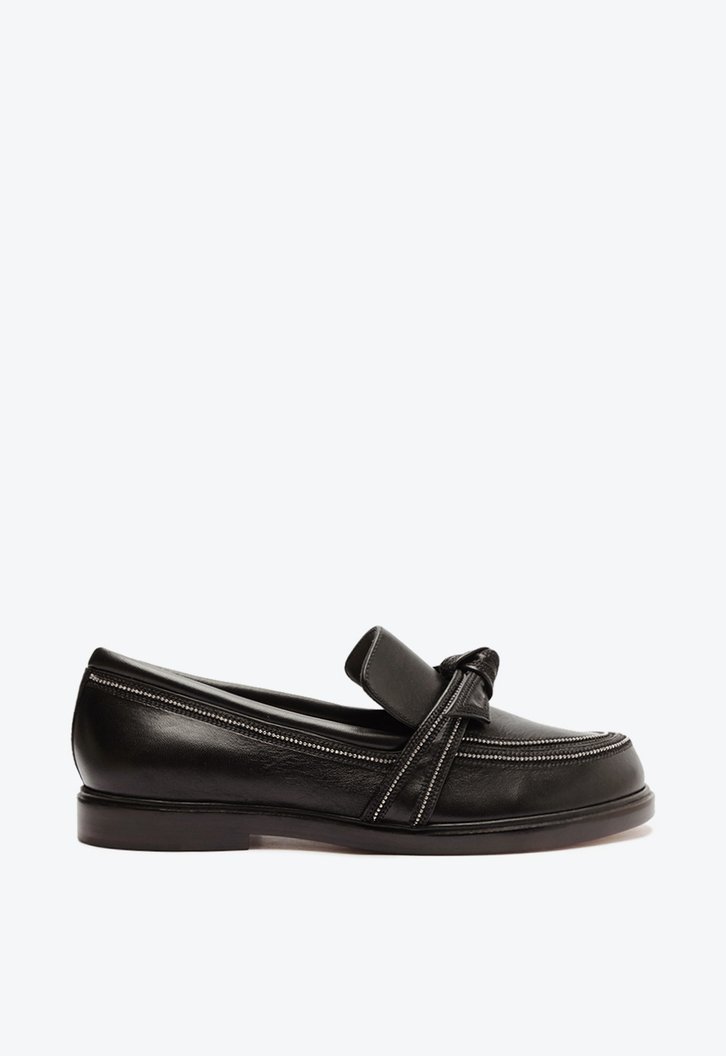Clarita Chunky Loafer Embroidery Black | ZZ MALL