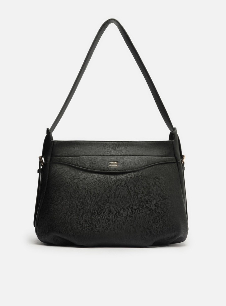 Bolsa Hobo Preta Grande Alça Fivela