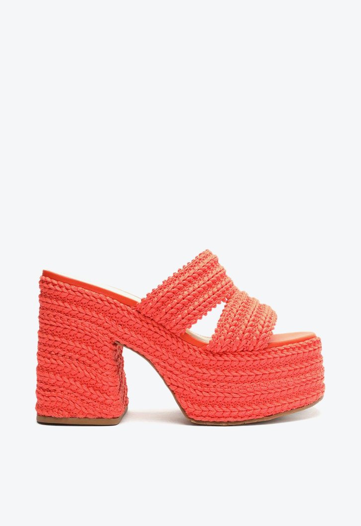Sandália Meia Pata Coral Arezzo Texturizada Maju
