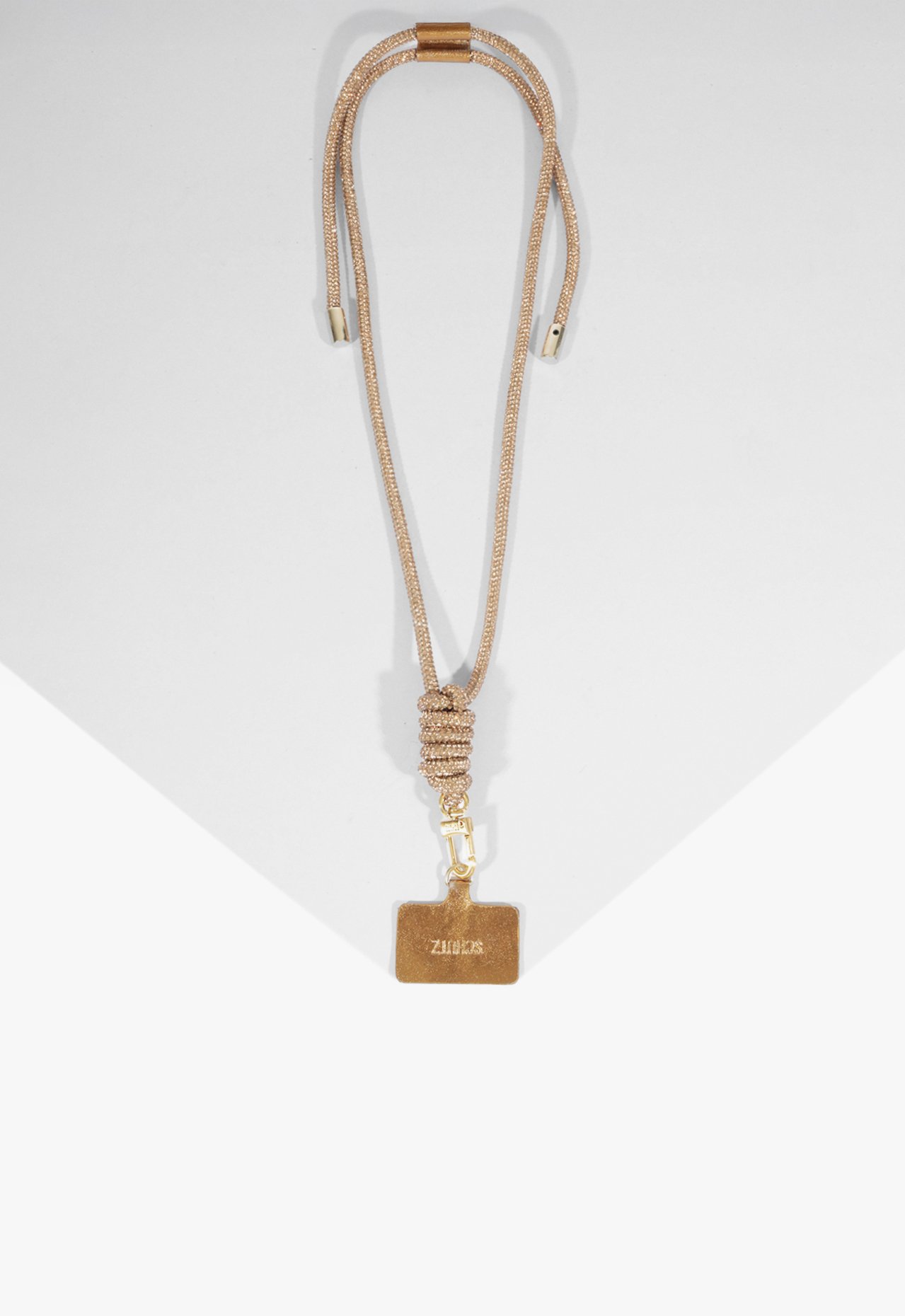 Cordão Celular Nancy Glam Cristais Bronze | ZZ MALL