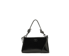 Bolsa Tiracolo Pequena Alça Strass Preta
