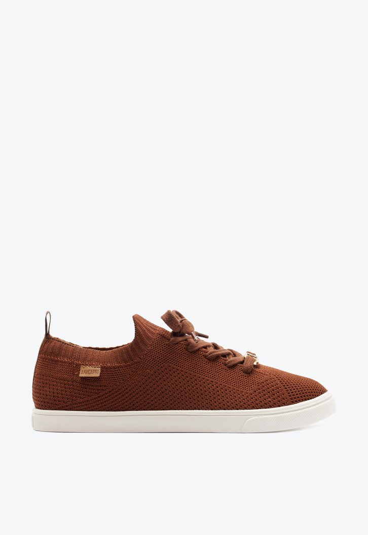Tênis Knit Minimal Anacapri Marrom