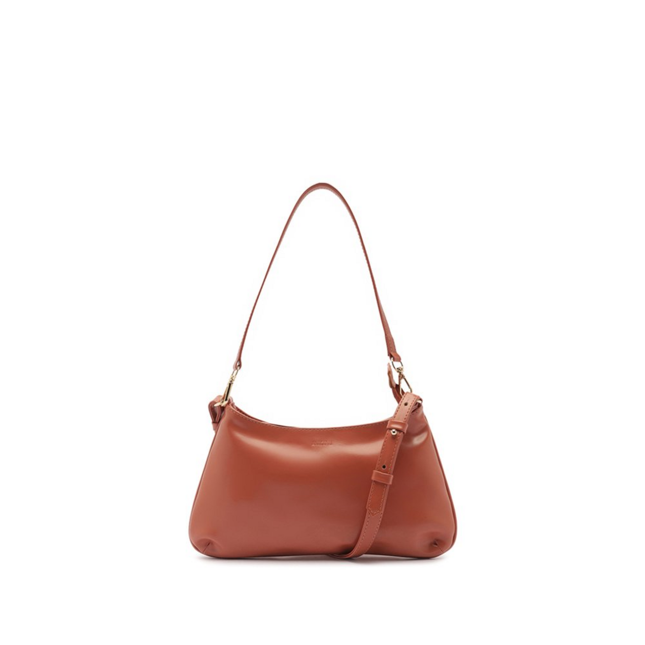 Bolsa Tiracolo Média Lisa Marrom Argila | ZZ MALL