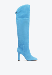Bota Azul Schutz Over The Knee Austine Camurça