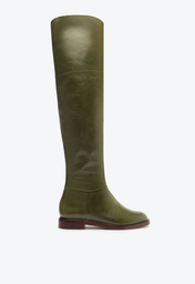 Bota Verde Schutz Montaria Over The Knee Couro