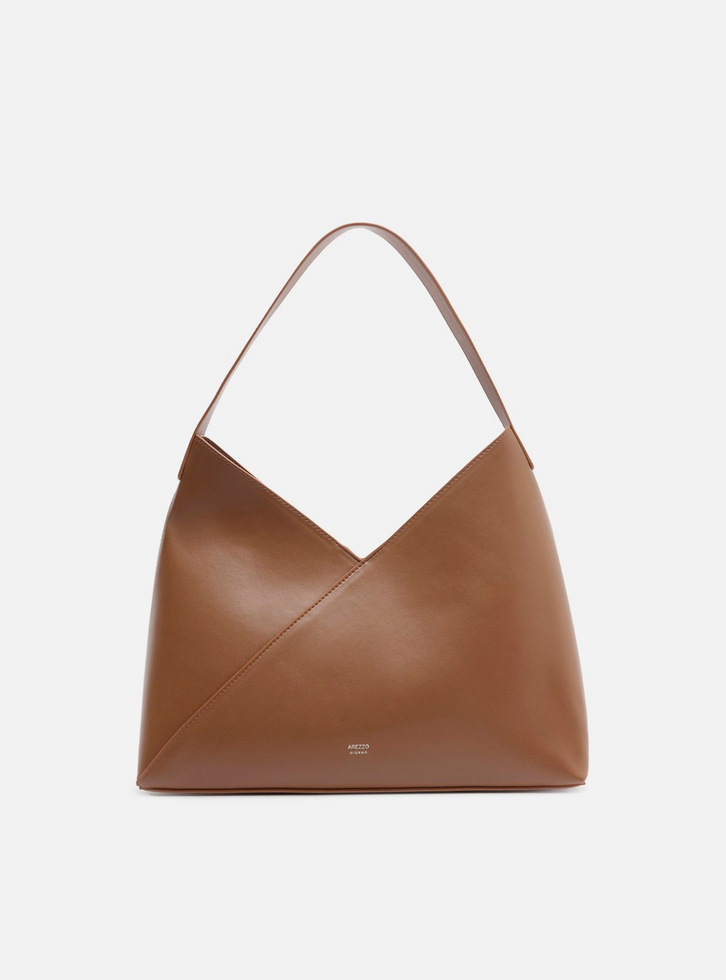 Bolsa Hobo Marrom Média Recortes