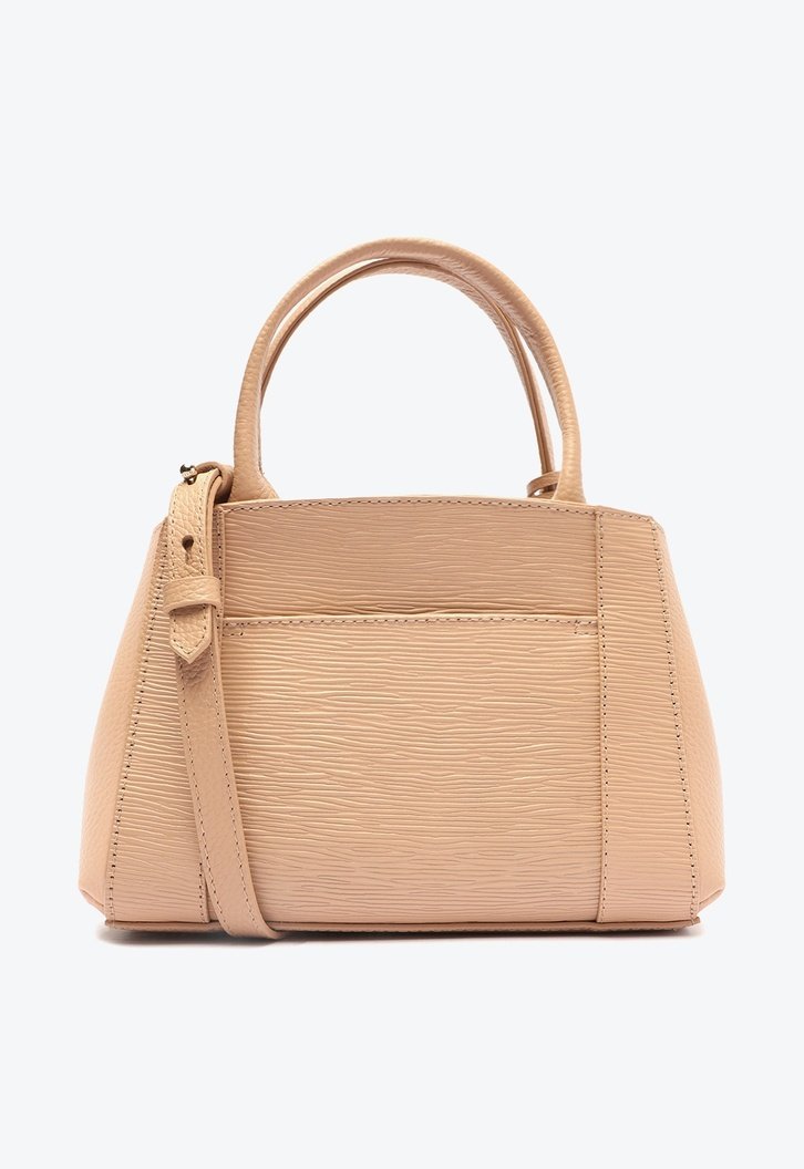 Bolsa Tote Nude Couro Bella Pequena True Sand