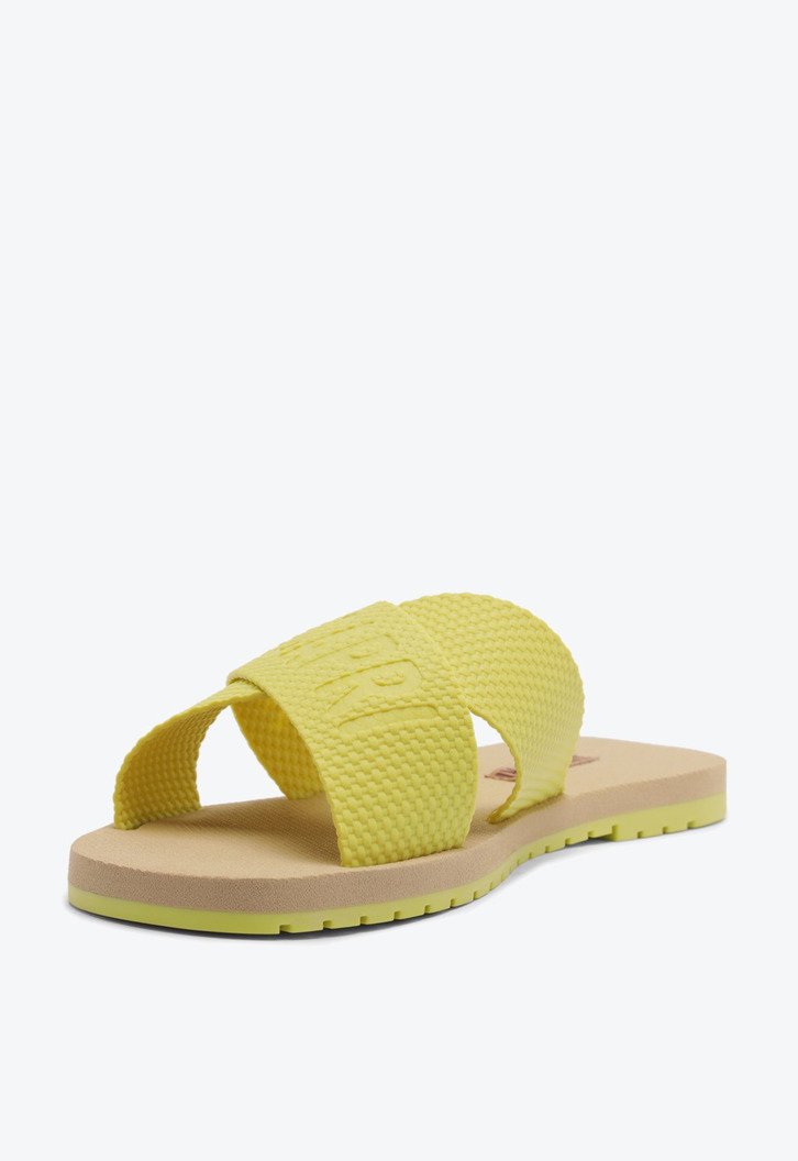 Rasteira Tiras Cruzadas Injetada Verde