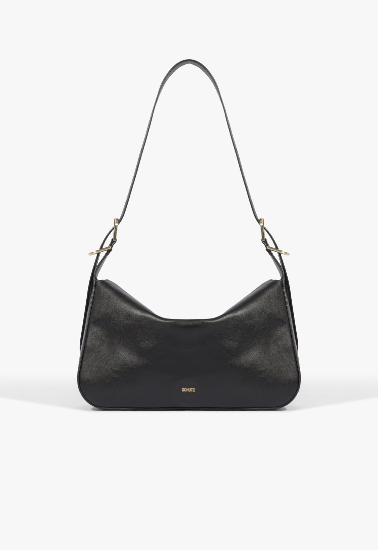 Bolsa Tiracolo Harlow Média Couro Preta | ZZ MALL