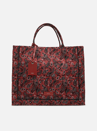 Bolsa Shopping Marrom Arezzo Paisley Grande Livia | ZZ MALL