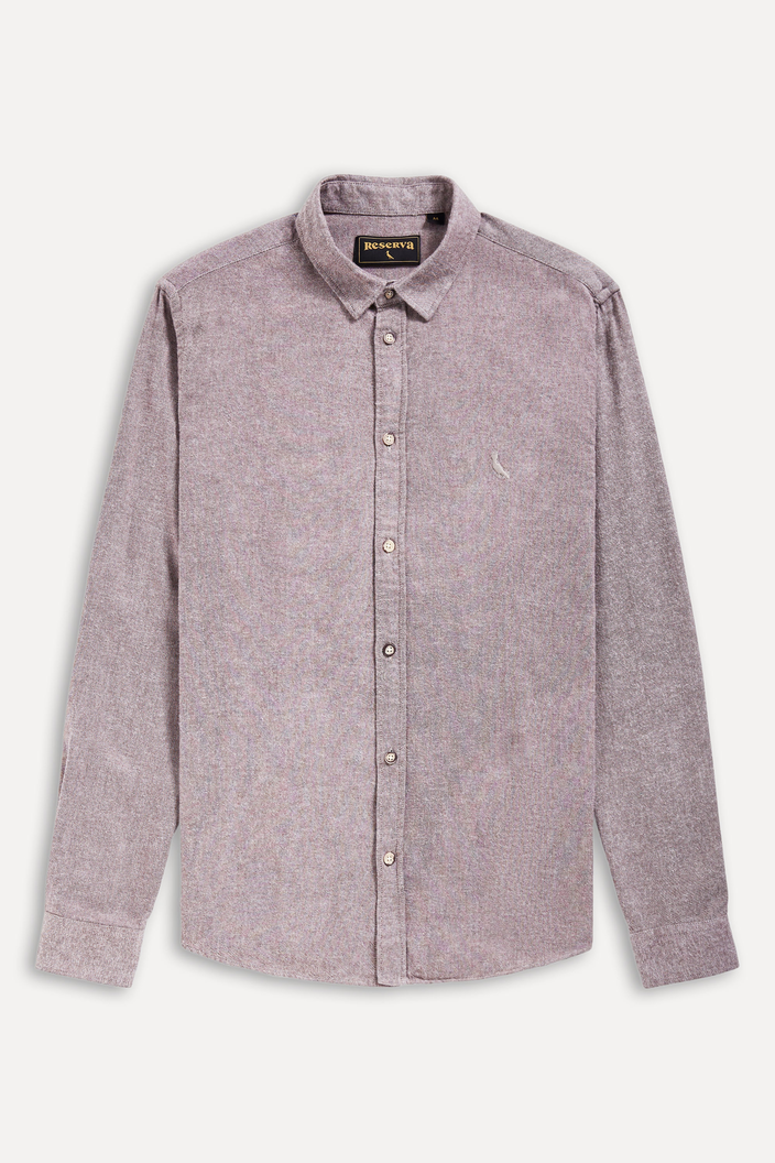 Camisa Bege Reserva Ml Flanela Camp