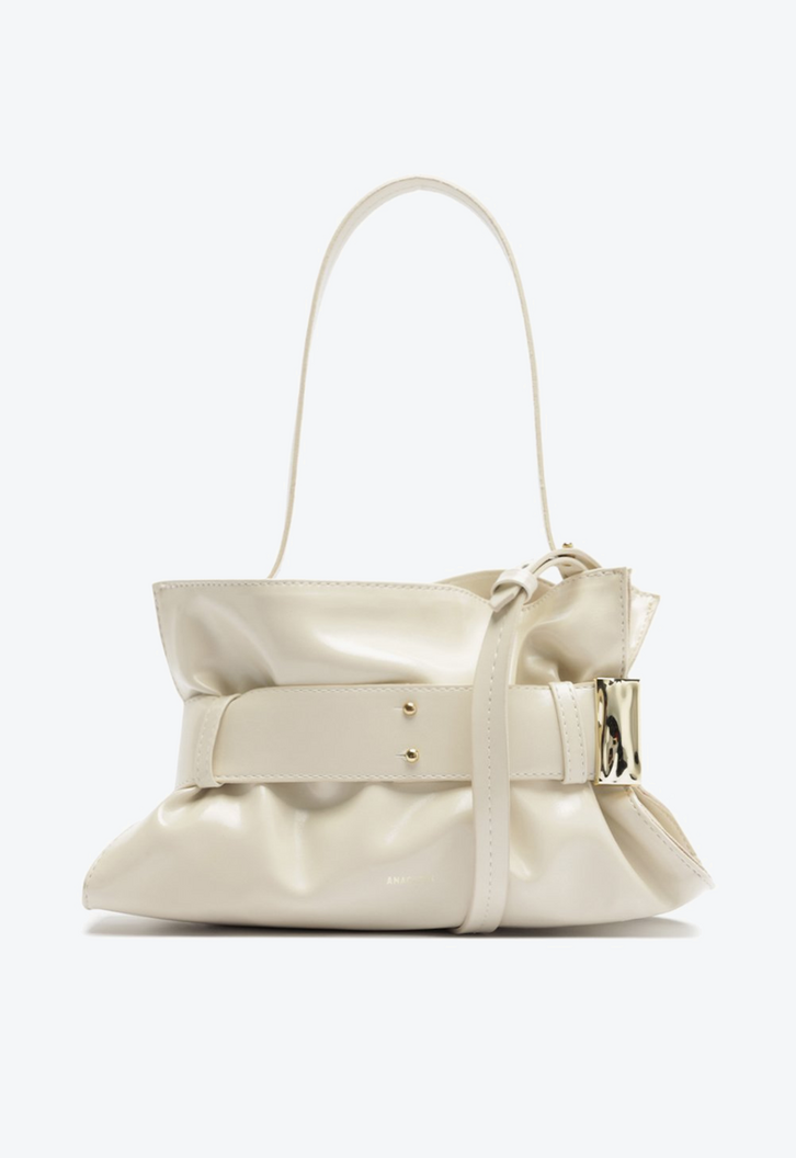 Bolsa Tiracolo Pequena Belted Branca