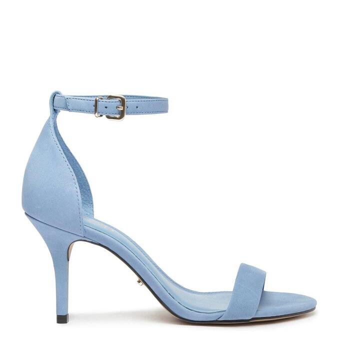 Sandália Arezzo Azul Nobuck Isabelli Salto Médio | ZZ MALL