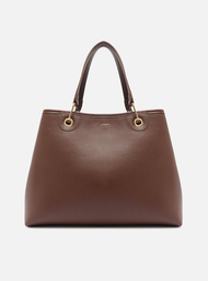 Bolsa Tote Marrom Arezzo Grande Ilhós