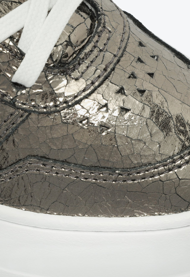 TÊNIS FLATFORM COURO cinza