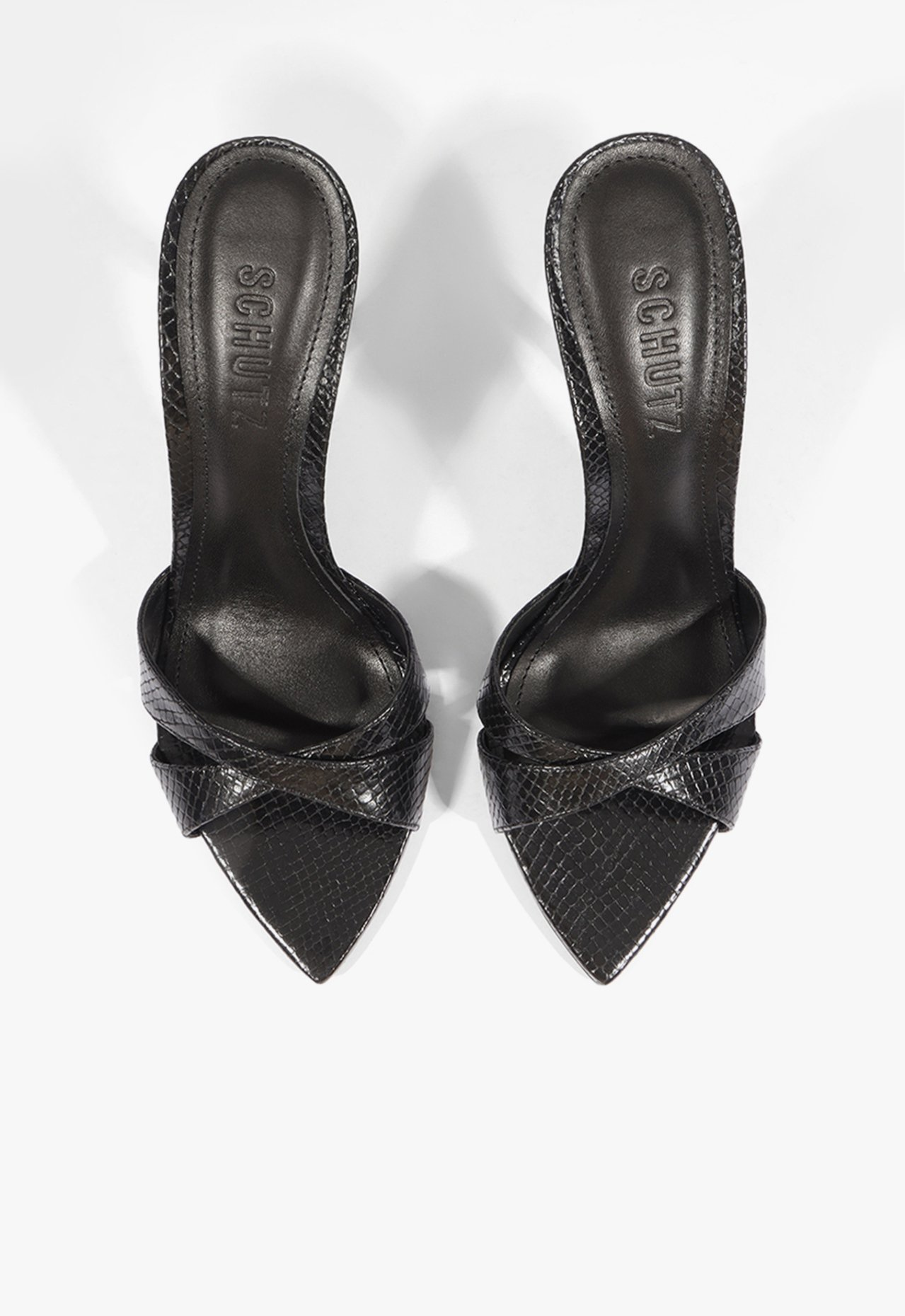 Tamanco Mule Sharp Couro Preta | ZZ MALL