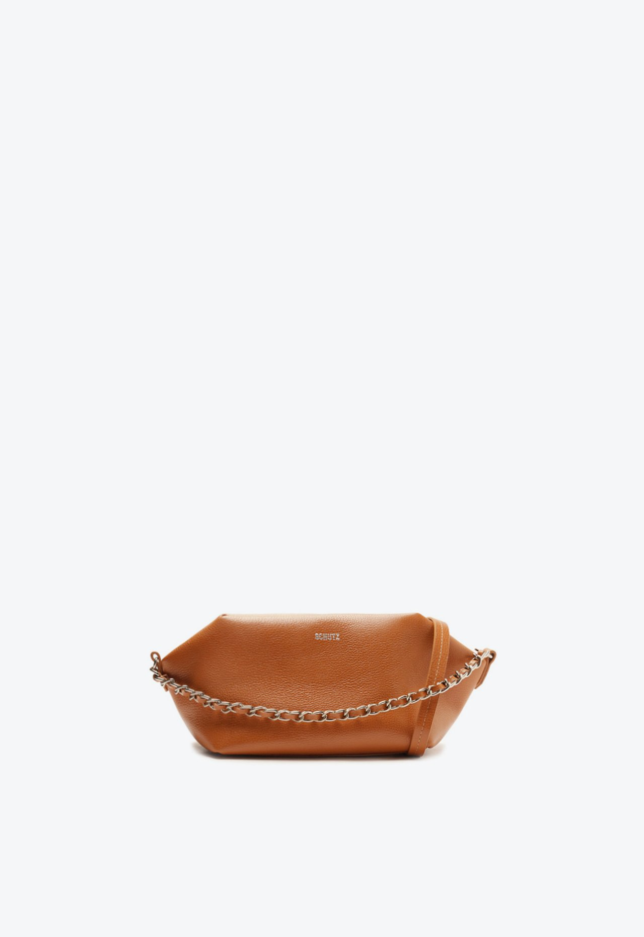 Bolsa Tiracolo Schutz Grande Couro Corrente Marrom | ZZ MALL