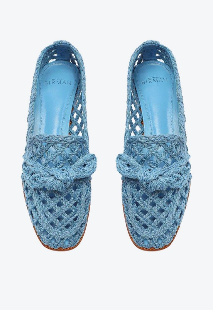 Raffia Clarita Loafer Dark Blue