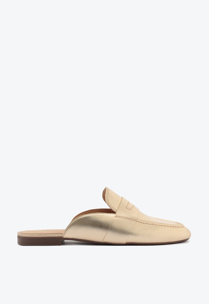 Mule Liso Monocolor Dourado