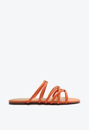 Rasteira Laranja Anacapri Deserto Tiras Flat
