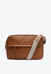 Bolsa Crossbody Marrom Pouch Nude Anacapri Média Alça Gorgurão