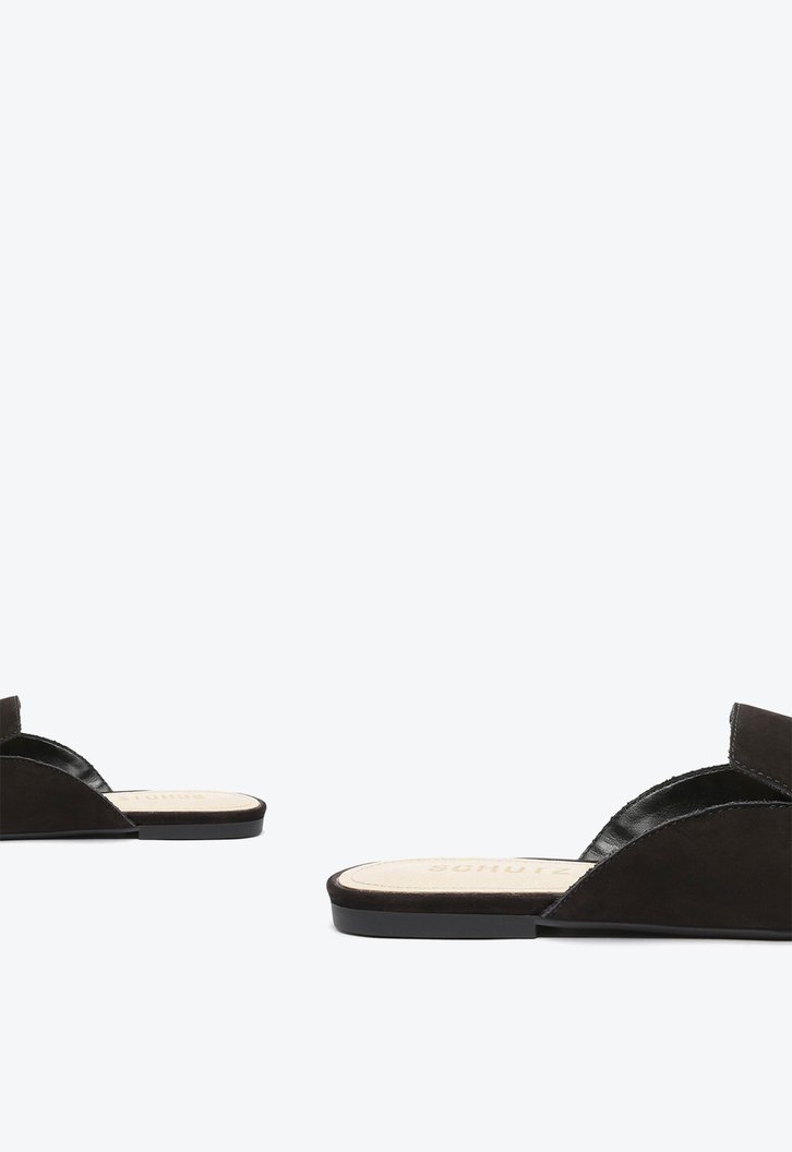 SAPATO MULE RASTEIRA PRETO SCHUTZ NOBUCK
