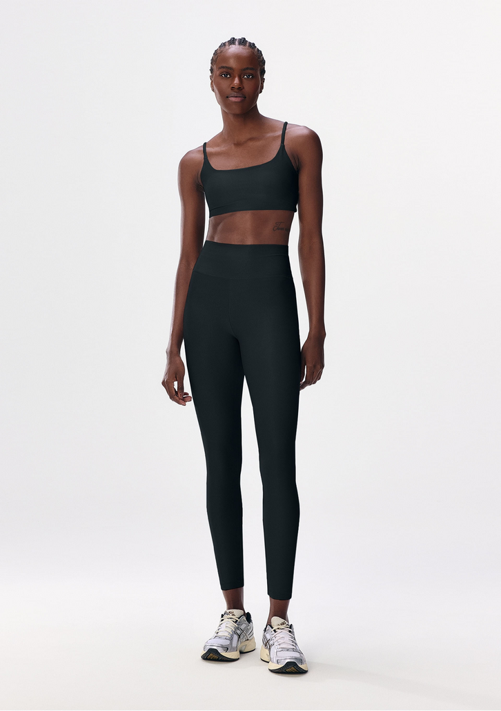 Calça Preto Hering Sports Legging Esportiva Proteção UV