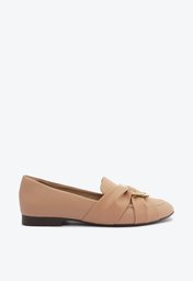 Mocassim Nude Anacapri Fivela Tiras Entrelaçadas