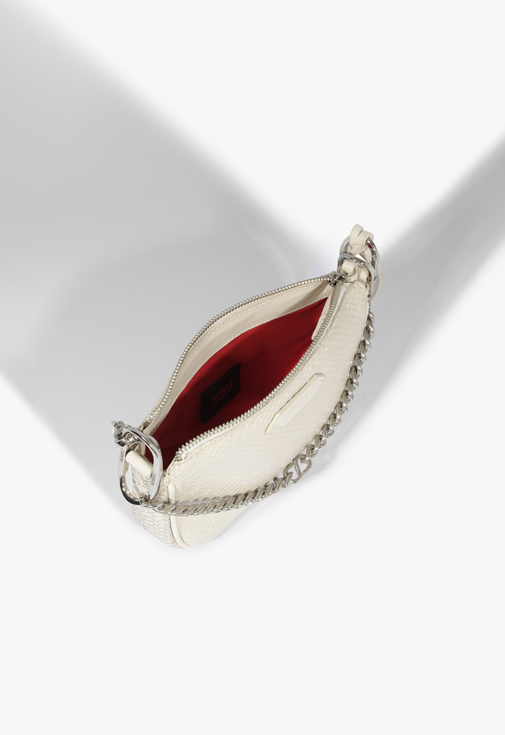 Bolsa Tiracolo Branca Schutz Emmy Snake