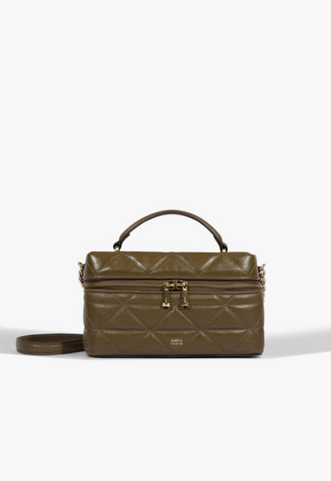 Bolsa Satchel Vanity Média Couro Verde | ZZ MALL