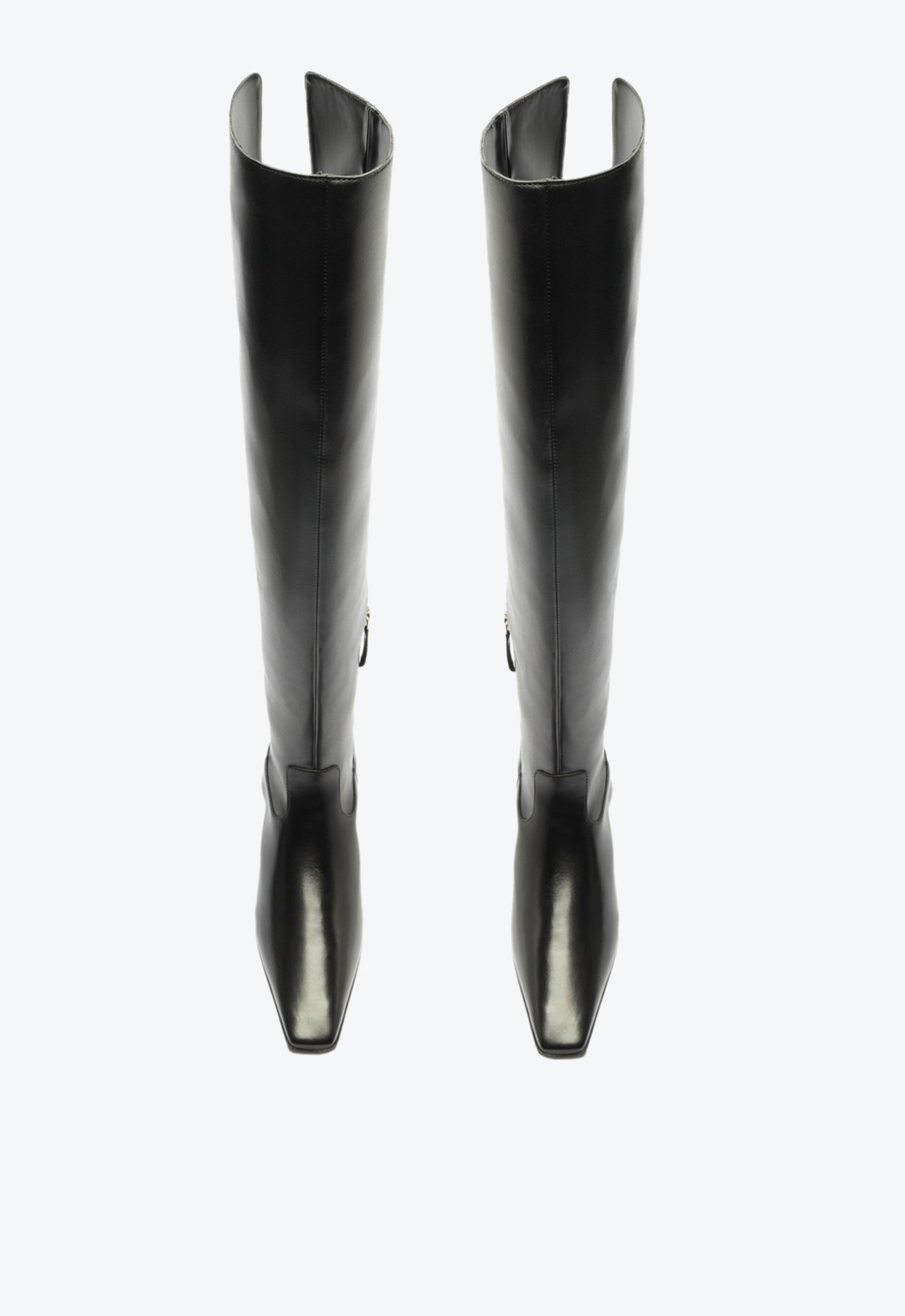 Bota Preta Schutz Helena Over The Knee Couro | ZZ MALL
