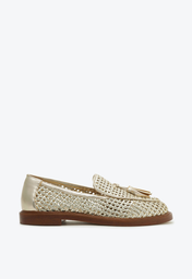 Mocassim Dourado Schutz Tramado
