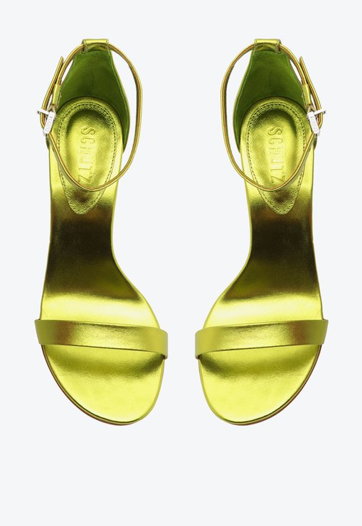 SandÃ¡lia Salto Pino Couro Verde