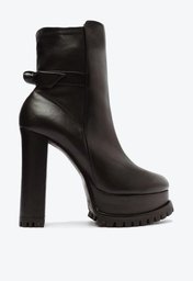 Clarita Lug Sole Bootie Platform Black