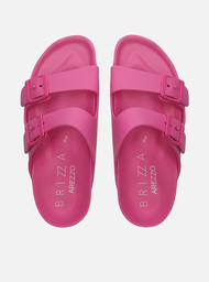 Slide Rosa Tiras Sol Brizza