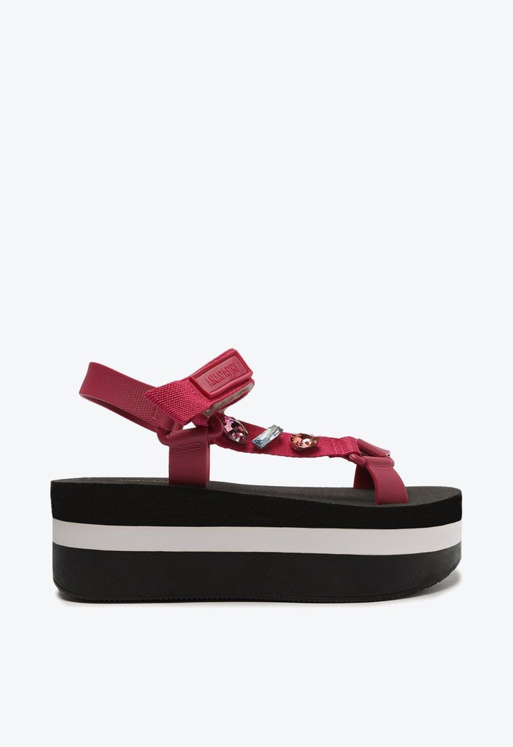 Sandália Papete Flatform Rosa Pink Anacapri Alexa Glam