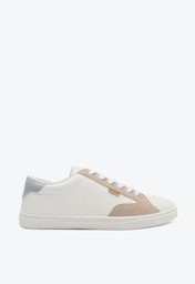 Tênis Branco E Rosa Anacapri Camurça Detalhe Jeans Flat