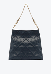 Bolsa Azul Schutz Maxi Shoulder Couro