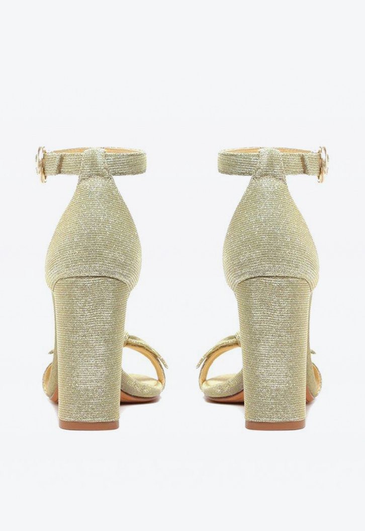 Clarita Ankle Strap Curve 90 Fabric Golden