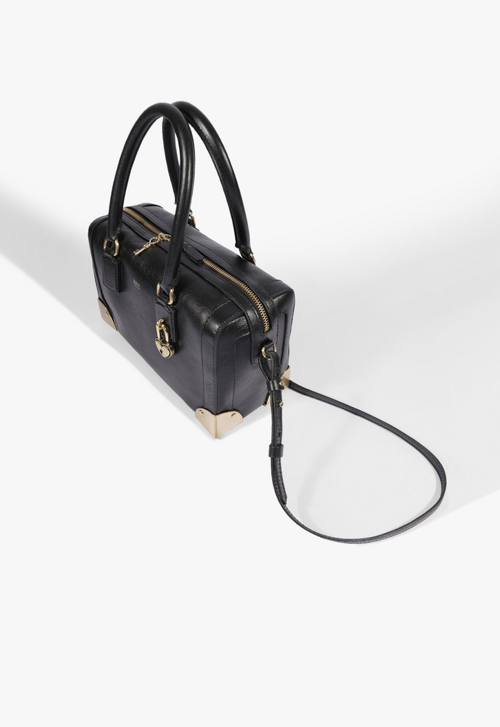 Bolsa Bowling Heart Grande Couro Preta | ZZ MALL