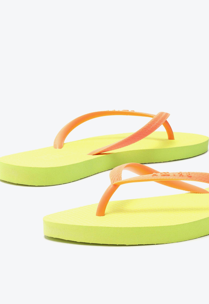 Chinelo De Dedo Amarelo Brizza Tiras Laranja Essential