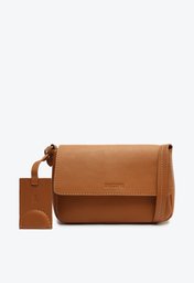 Bolsa Tiracolo Marrom Dourada Anacapri Pequena Elo